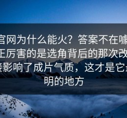 91官网为什么能火？答案不在噱头，真正厉害的是选角背后的那次改动，直接影响了成片气质，这才是它最聪明的地方