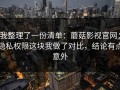 我整理了一份清单：蘑菇影视官网：隐私权限这块我做了对比，结论有点意外