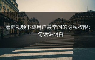 蘑菇视频下载用户最常问的隐私权限：一句话讲明白