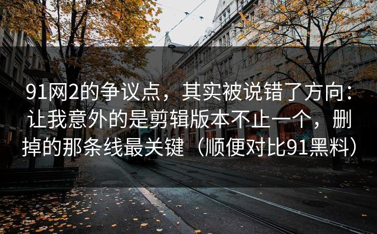 91网2的争议点，其实被说错了方向：让我意外的是剪辑版本不止一个，删掉的那条线最关键（顺便对比91黑料）