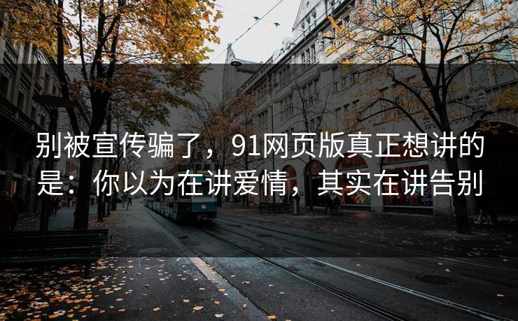 别被宣传骗了，91网页版真正想讲的是：你以为在讲爱情，其实在讲告别