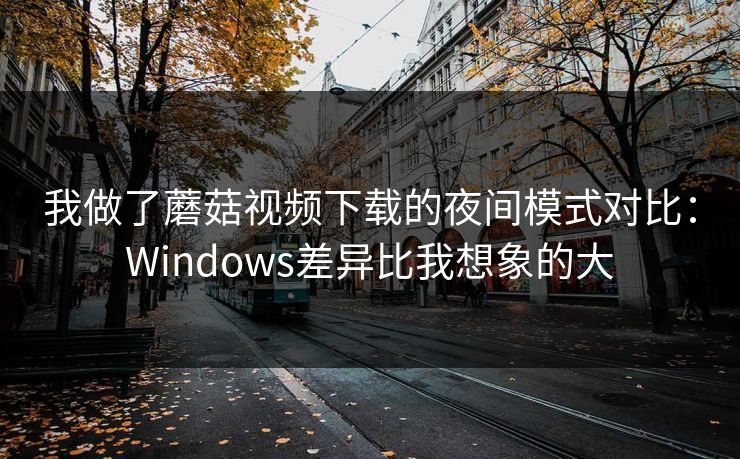 我做了蘑菇视频下载的夜间模式对比：Windows差异比我想象的大