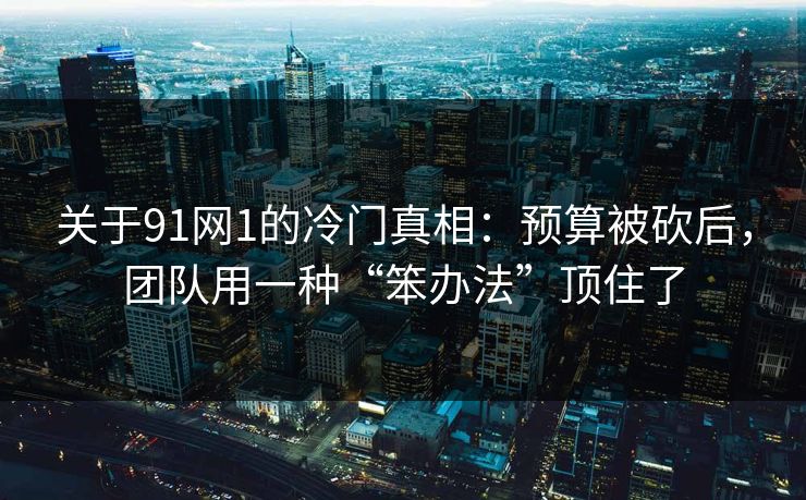 关于91网1的冷门真相：预算被砍后，团队用一种“笨办法”顶住了-第1张图片-蘑菇视频下载 - 官方APP免费安装入口