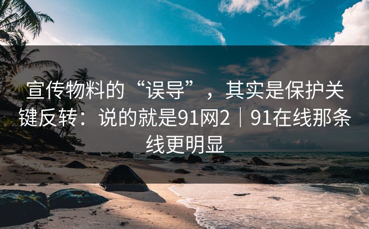 宣传物料的“误导”，其实是保护关键反转：说的就是91网2｜91在线那条线更明显