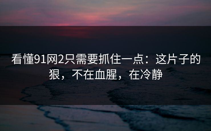 看懂91网2只需要抓住一点：这片子的狠，不在血腥，在冷静