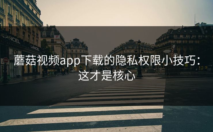 蘑菇视频app下载的隐私权限小技巧：这才是核心-第1张图片-蘑菇视频下载 - 官方APP免费安装入口